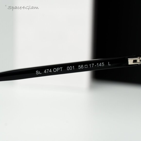 Saint Laurent Men Eyeglasses Black Demo Square SL474OPT 001 BRAND NEW - Picture 5 of 10